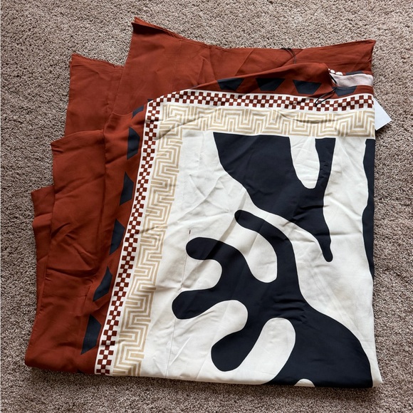 H&M Limited Edition Printed Kaftan Dress (Rust red/Patterned) Sz XXL NWT - Picture 13 of 13